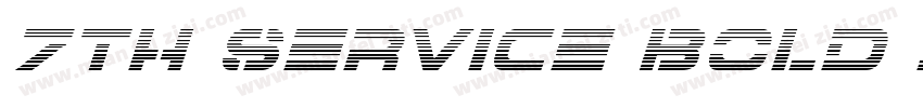 7th Service Bold Italic字体转换